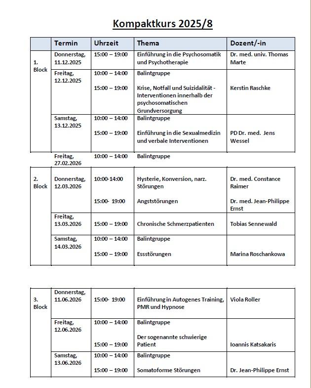 Kompaktkurs 2025/8